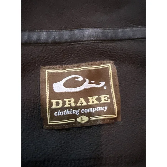 Drake Waterfowl Men's Camp Fleece 2.0 Pullover Black Size Large - Picture 3 of 7